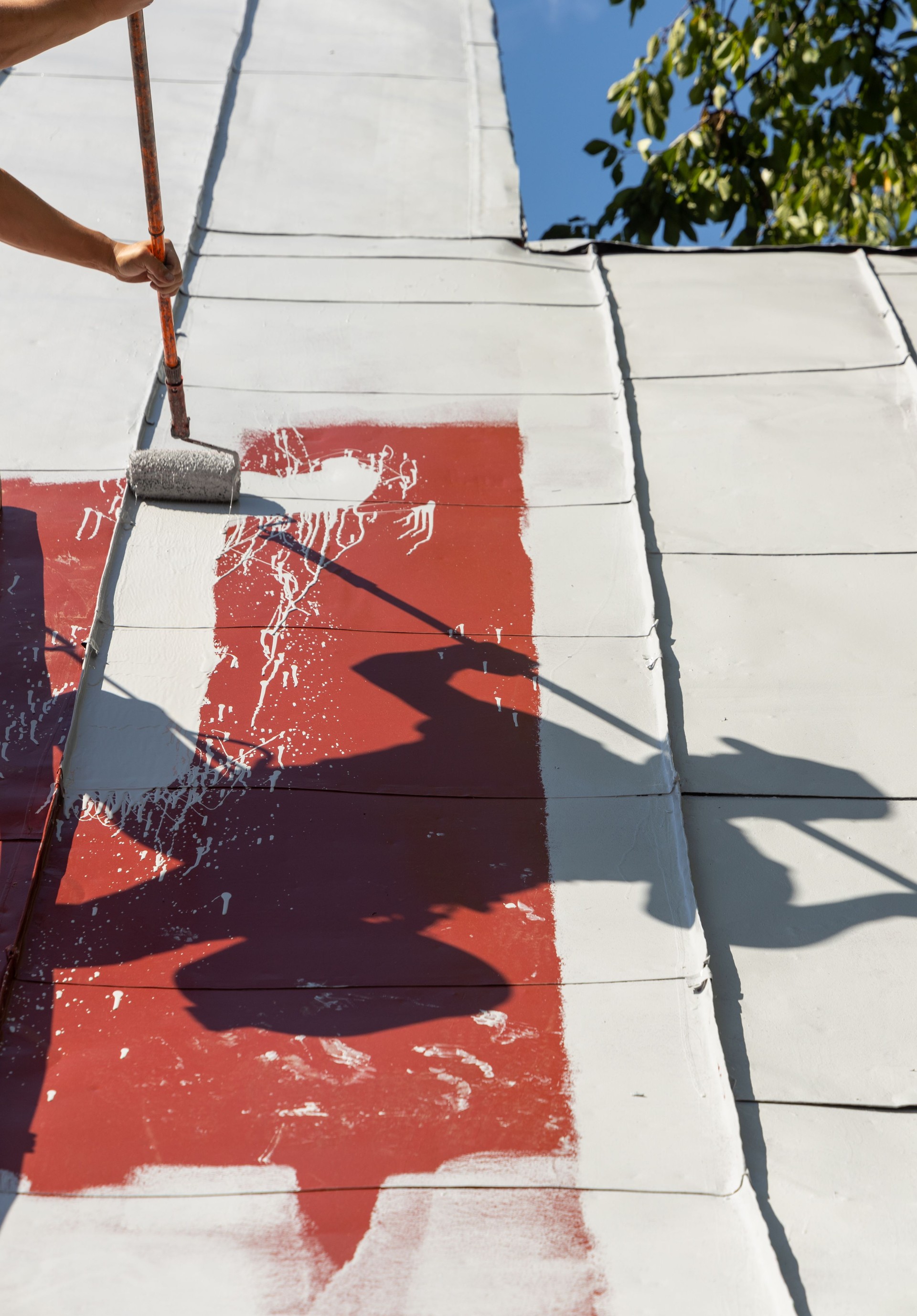 Painting house roof